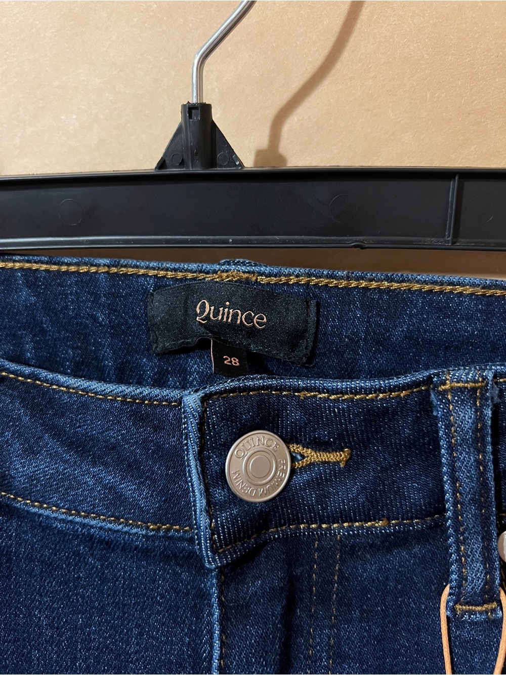 Quince | NWT Bella Stretch Wide Leg Jeans Midnight Blue High Rise Size 28 Long - Picture 3 of 10